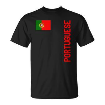 Portuguese Flag And Portugal Roots Unisex T-Shirt | Mazezy