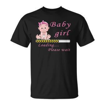 Pregnant Expecting Baby Girlpregnancy Mom Gift Tee Unisex T-Shirt | Mazezy