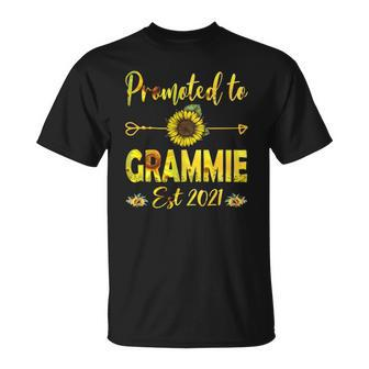 Promoted To Grammie Est 2022 Sunflower Unisex T-Shirt | Mazezy