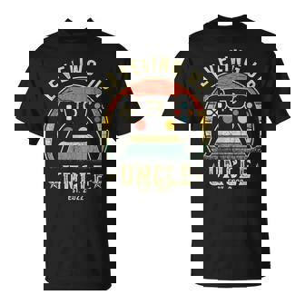 Promoted To Uncle 2022 Leveling Up To Uncle Est 2022 T-shirt - Thegiftio