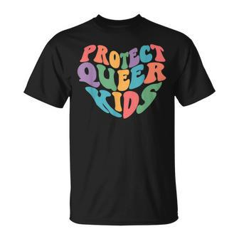 Protect Trans Kids Queer Lgbtq Say Gay Pride Support Queer Unisex T-Shirt - Seseable