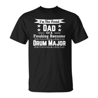 Proud Dad Drum Major Marching Band Unisex T-Shirt | Mazezy