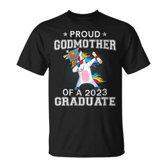 Proud Godmother Of A 2023 Graduate Unicorn Dab Graduation T-shirt - Thegiftio UK