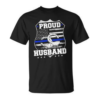 Proud Husband Of Police Officer T-shirt - Thegiftio UK