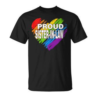 Proud Sister-In-Law Lgbt Rainbow Gay Pride T-shirt - Thegiftio UK