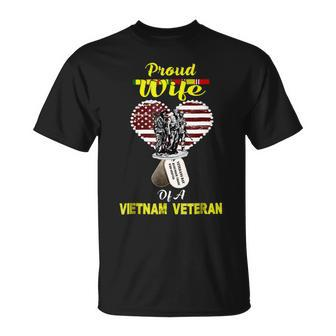 Proud Wife Of A Vietnam Veteran T Unisex T-Shirt - Monsterry DE