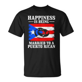 Puerto Rican Wife Husband Wedding Puerto Rico Boricua Flag Unisex T-Shirt | Mazezy