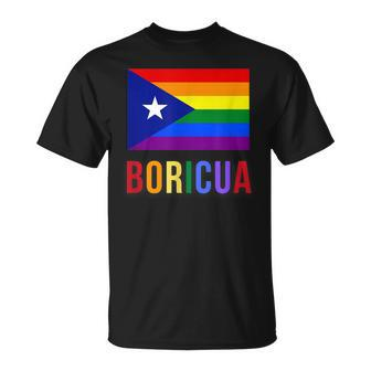 Puerto Rico Boricua Gay Pride Lgbt Rainbow Wepa Unisex T-Shirt | Mazezy