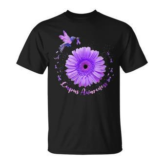 Purple Daisy Flower We Wear Purple Lupus Awareness T-shirt - Thegiftio UK