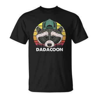 Raccoon Owner Dad Trash Panda Father Dadacoon Fathers Day Unisex T-Shirt | Mazezy