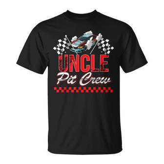 Race Car Birthday Party Racing Family Uncle Pit Crew Unisex T-Shirt - Seseable