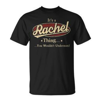 Rachel Shirt Personalized Name Gifts T Shirt Name Print T Shirts Shirts With Name Rachel Unisex T-Shirt - Seseable