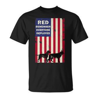 Red Friday Military Dogs Patriotic Idea T-shirt - Thegiftio UK