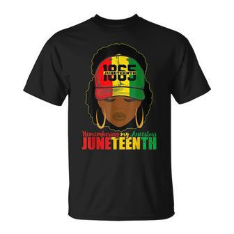 Remembering My Ancestors Junenth Black Women Black Pride Unisex T-Shirt | Mazezy