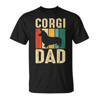 Retro Corgi Dad Dog Owner Pet Lover Welsh Corgi Father T-shirt - Thegiftio