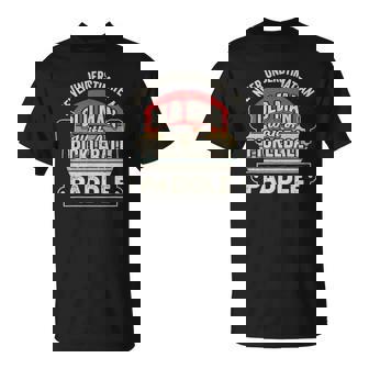 Retro Never Underestimate Old Man With Pickleball Paddle T-shirt - Thegiftio