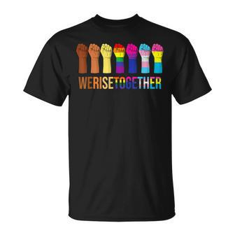 We Rise Together Black Lgbt Gay Pride Support Lgbtq Parade V2 T-shirt - Thegiftio UK