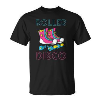 Roller Disco Vintage Derby Skates Seventies Funky Party Gift Unisex T-Shirt