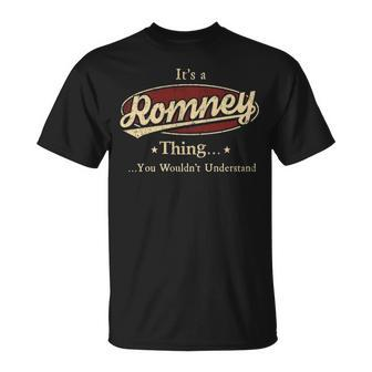 Romney Shirt Personalized Name Gifts T Shirt Name Print T Shirts Shirts With Name Romney Unisex T-Shirt - Seseable