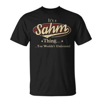 Sahm Shirt Personalized Name Gifts T Shirt Name Print T Shirts Shirts With Name Sahm Unisex T-Shirt - Seseable