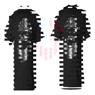 Santa Claus Face American Flag Christmas V2 T-shirt - Thegiftio UK
