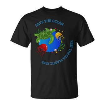 Save The Ocean Keep The Sea Plastic Free Unisex T-Shirt - Monsterry UK