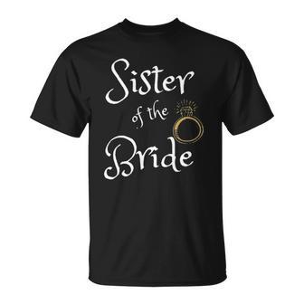 Sister Of The Bride Wedding Party Dinner Rehearsal T-shirt - Thegiftio UK