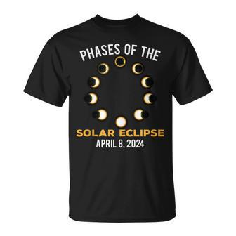 Solar Eclipse 2024 Phases Of The Solar Eclipse April 8 2024 T-shirt - Thegiftio UK