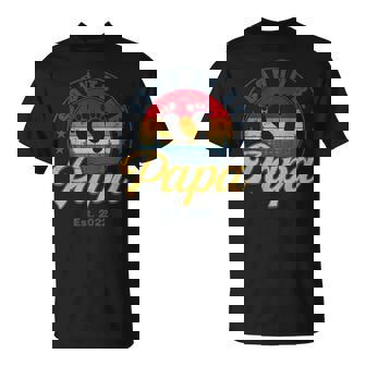 Soon To Be Papa Est 2022 Retro First Time Dad Papa T-shirt - Thegiftio UK