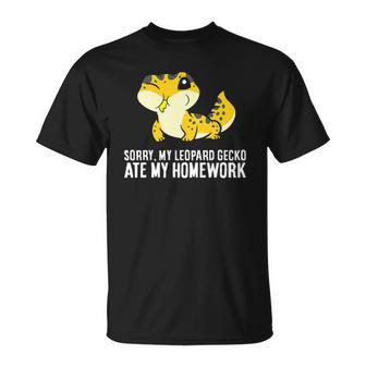 Sorry My Leopard Gecko Ate My Homework Unisex T-Shirt | Mazezy