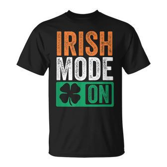 St Patricks Day Beer Drinking Ireland - Irish Mode On Unisex T-Shirt | Mazezy