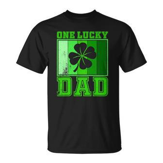 St Patricks Day One Lucky Dad Vintage Father T-shirt - Thegiftio UK