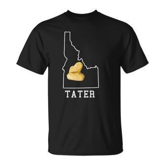 State Of Idaho Map Idahoan Potato Tater Idaho Unisex T-Shirt | Mazezy