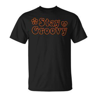 Stay Groovy Hippie Retro Style V3 Unisex T-Shirt - Seseable