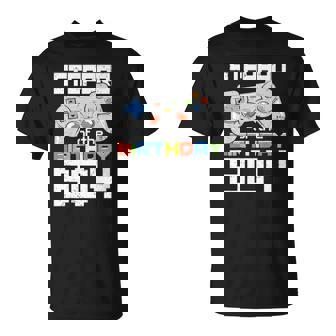 Stepbrother Of The Birthday Boy Matching Video Game Birthday Unisex T-Shirt | Mazezy