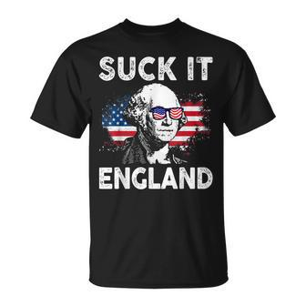 Suck It England Funny 4Th Of July George Washington 1776 Unisex T-Shirt - Seseable