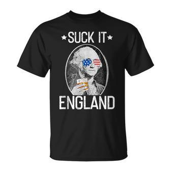Suck It England Funny 4Th Of July George Washington 1776 Unisex T-Shirt - Seseable