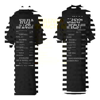 Sullivan Name Sullivan Facts T-Shirt - Seseable