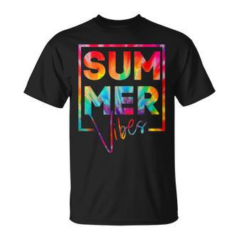 Summer Vibes Tie Dye Hello Summer Vacation Unisex T-Shirt | Favorety UK