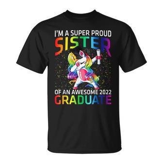 Im Super Proud Sister Of An Awesome 2022 Graduate Unicorn T-shirt - Thegiftio UK