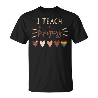 I Teach Kindness Love Autism African Lgbt Pride Teacher T-shirt - Thegiftio UK