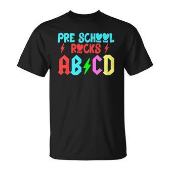 For Teachers Abcd Preschool Rocks Supplies T-shirt - Thegiftio UK