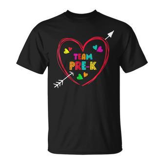 Team Pre-K Teacher Valentine Day 100Th Day Of School T-shirt - Thegiftio UK