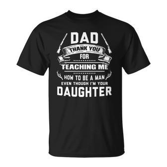 Thanks For Teaching Me How To Be A Man Your Daughter Gun Unisex T-Shirt | Mazezy