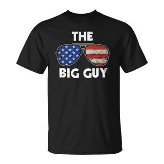 The Big Guy Joe Biden Sunglasses Red White And Blue Big Boss Unisex T-Shirt | Mazezy