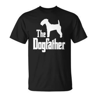The Dogfather - Funny Dog Gift Funny Lakeland Terrier Unisex T-Shirt | Mazezy