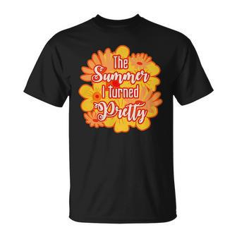The Summer I Turned Pretty Flowers Unisex T-Shirt - Seseable