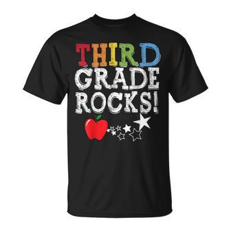 Third Grade Rocks 3Rd Grade Squad Teacher Back To School T-shirt - Thegiftio UK