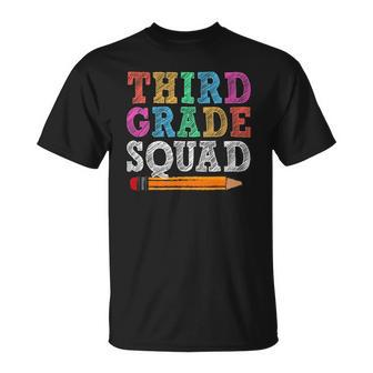 Third Grade Squad 3Rd Grade Gift Back To School Unisex T-Shirt | Mazezy