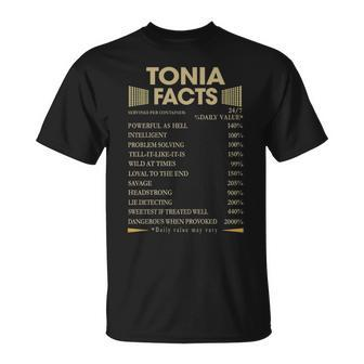 Tonia Name Tonia Facts T-Shirt - Seseable
